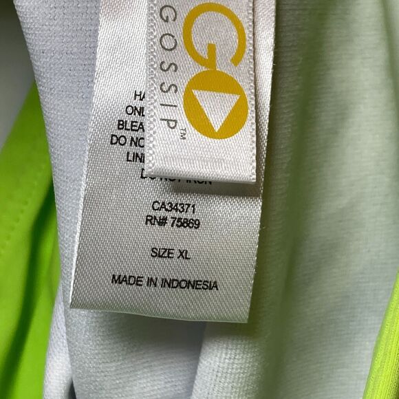 Go Gossip Women's Black White Contrast-Trim Swim Shorts w Drawstring, XL - Picture 12 of 14